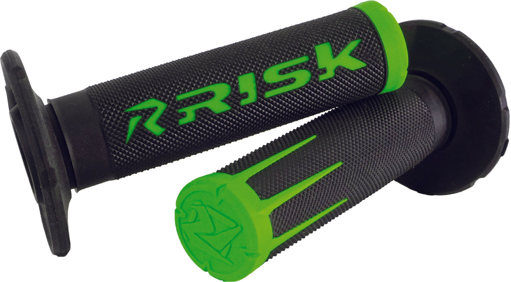 RISK RACING FUSION 2.0 MOTORCYCLE GRIPS GREEN 286
