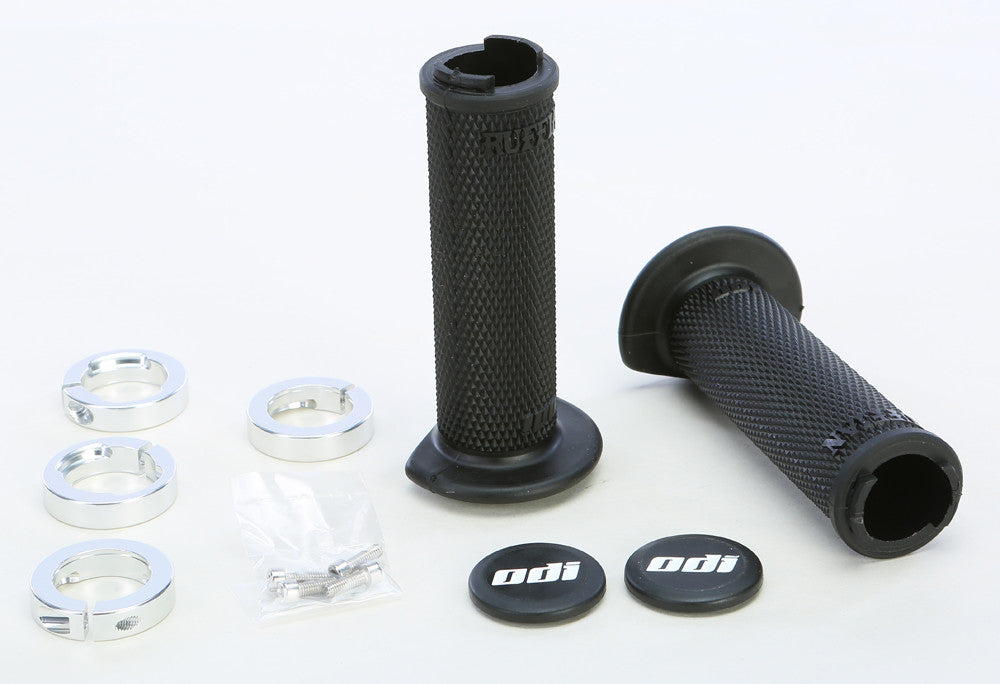 ODI ATV RUFFIAN LOCKON GRIP 120MM BLACK/SILVER J31RFB-S-atv motorcycle utv parts accessories gear helmets jackets gloves pantsAll Terrain Depot