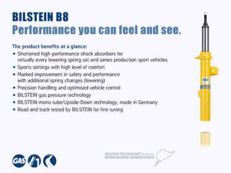 Bilstein B8 (SP) BMW 3 Series Front Left 36mm Monotube Strut Assembly **SPECIAL ORDER**