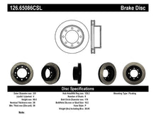 Load image into Gallery viewer, StopTech Power Slot 00-05 Ford Excursion / 99-04 F250/F350 Front Left Slotted CRYO Brake Rotor
