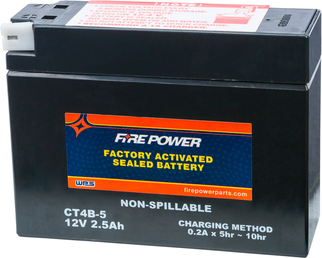 FIRE POWER BATTERY CT4B-5 SEALED FACTORY ACTIVATED CT4B-5-atv motorcycle utv parts accessories gear helmets jackets gloves pantsAll Terrain Depot