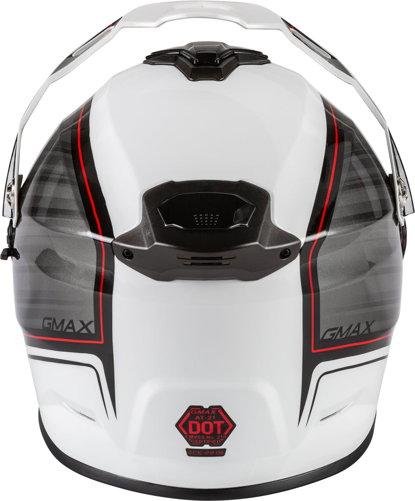 GMAX AT-21 ADVENTURE RALEY HELMET WHITE/GREY/RED 2X G1211018