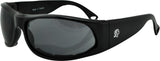 ZAN CALIFORNIA SUNGLASS BLACK SMOKE LENS FOAM PADDED EZCA001