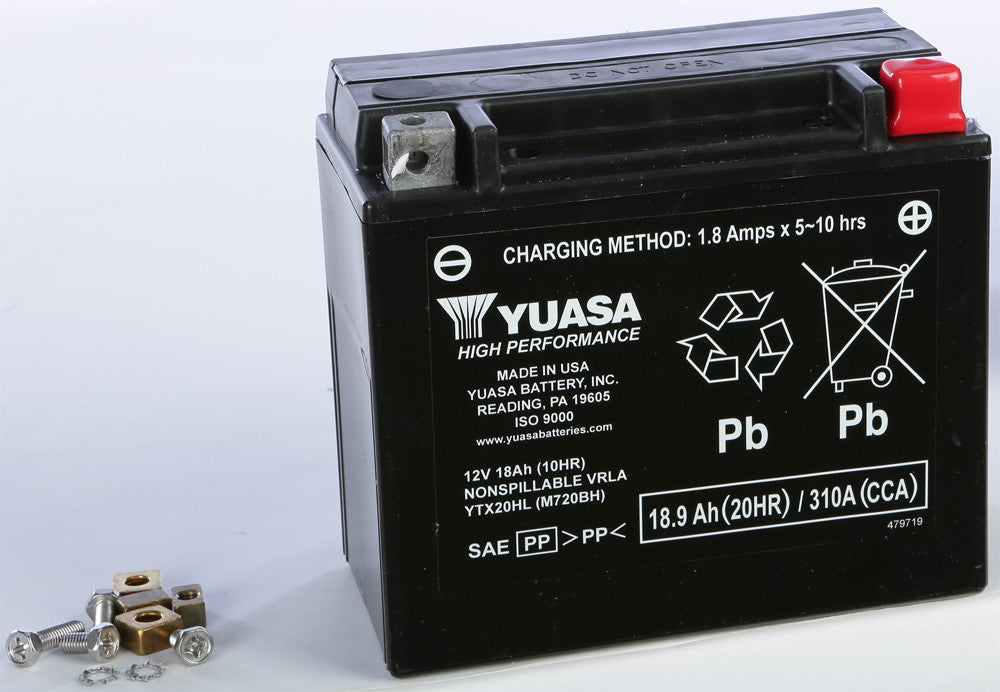 YUASA BATTERY YTX20HL SEALED FACTORY ACTIVATED YUAM720BH-atv motorcycle utv parts accessories gear helmets jackets gloves pantsAll Terrain Depot