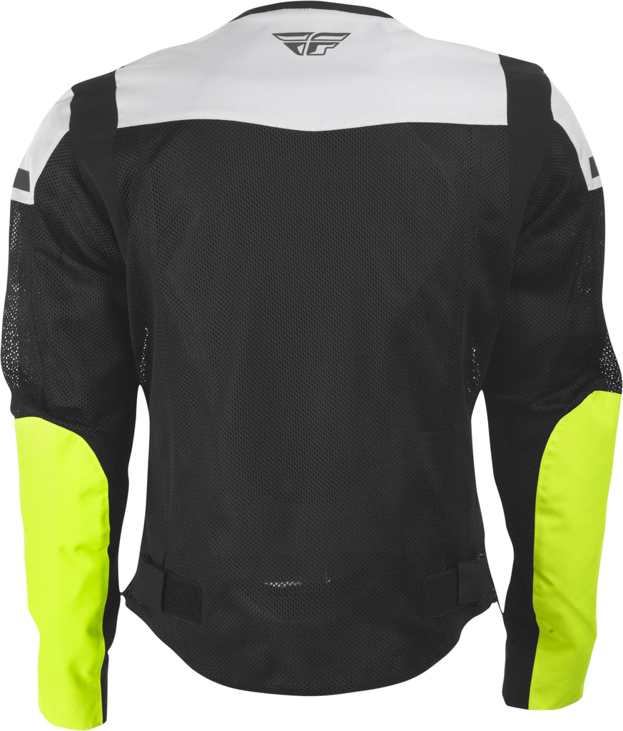 FLY RACING FLUX AIR MESH JACKET BLACK/HI-VIS 3X #6179 477-4075~7