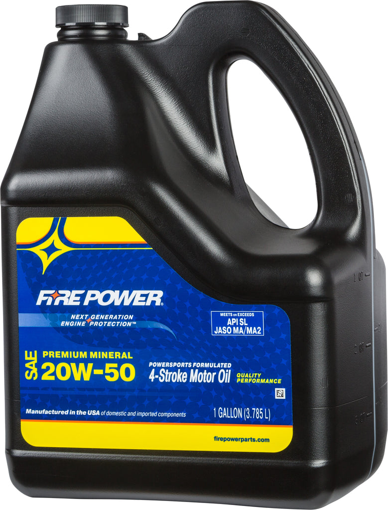 FIRE POWER MINERAL 4-STROKE OIL 20W-50 GAL 4/CASE 196974