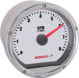KOSO TNT TACHOMETER 8000 RPM CHROME CASING BA035102-atv motorcycle utv parts accessories gear helmets jackets gloves pantsAll Terrain Depot
