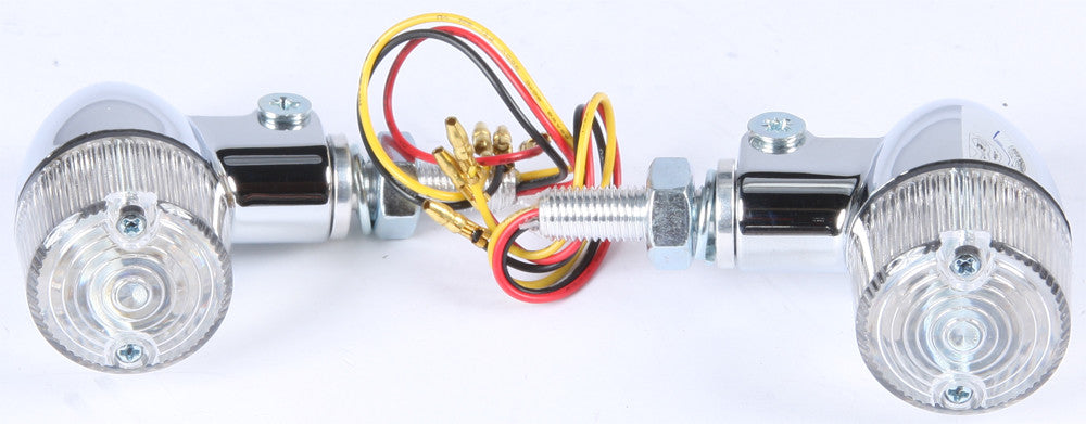 K&S STYLE 2 LED TURN SIGNAL CHROME W/CLEAR LENS 26-8334CM-atv motorcycle utv parts accessories gear helmets jackets gloves pantsAll Terrain Depot