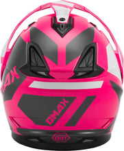 Load image into Gallery viewer, GMAX GM-11S TRAPPER SNOW HELMET W/ ELEC SHIELD PINK/WHITE/GREY XS G4112403