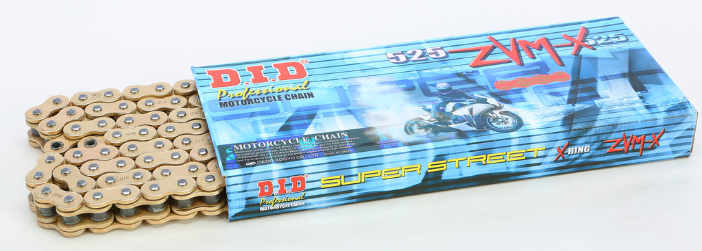 D.I.D SUPER STREET 525ZVMXG-150L X-RING CHAIN GOLD 525ZVMXG150Z