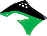 ACERBIS RADIATOR SHROUDS BLACK/GREEN 2141711043