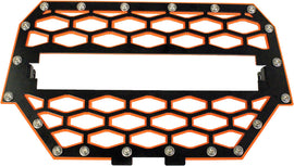 MODQUAD 2-PANEL FRONT GRILL BLACK/ORANGE W/10