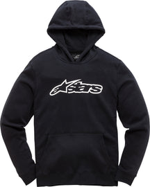 ALPINESTARS YOUTH BLAZE FLEECE PULLOVER BLACK/WHITE MD 3038-51000-1020-M