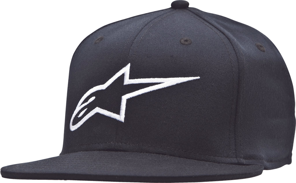 ALPINESTARS AGELESS FLAT BILL HAT BLACK/WHITE SM/MD 1035-81015-1020-S/M