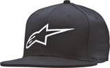 ALPINESTARS AGELESS FLAT BILL HAT BLACK/WHITE LG/XL 1035-81015-1020-L/XL