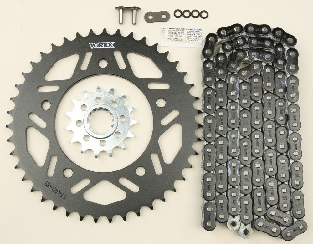 VORTEX SPROCKET/CHAIN KIT BLACK CK6377-atv motorcycle utv parts accessories gear helmets jackets gloves pantsAll Terrain Depot