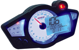 KOSO GP STYLE MULTI-FUNCTION GAUGE RX-1N WHITE PANEL BA011B02-atv motorcycle utv parts accessories gear helmets jackets gloves pantsAll Terrain Depot