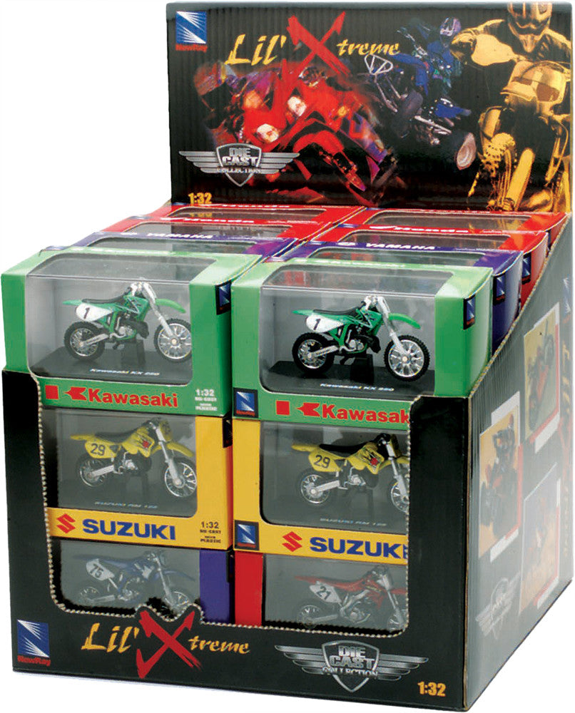 NEW-RAY REPLICA 1:32 ATV SET ASSORTED ATV/RACE BIKE MODELS 06227C