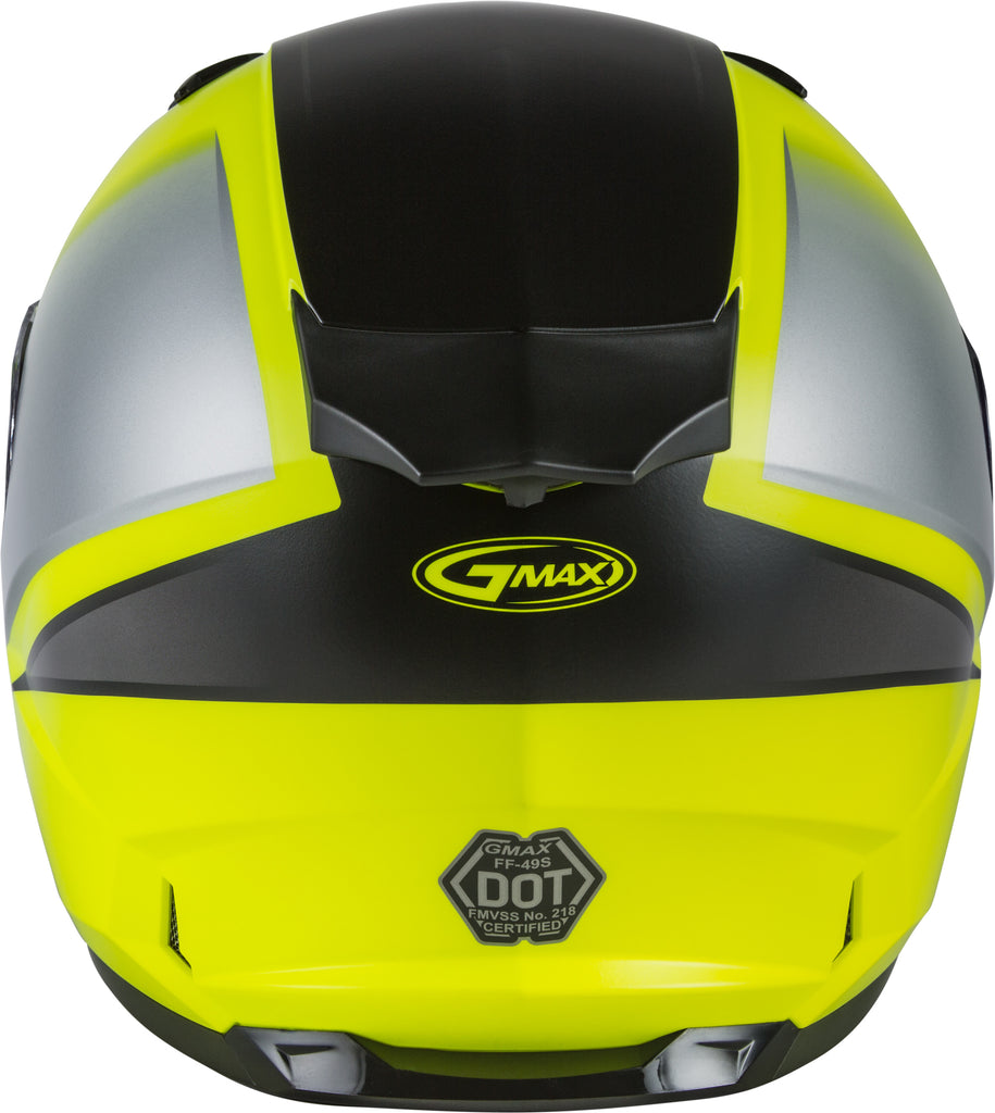 GMAX FF-49S FULL-FACE HAIL SNOW HELMET MATTE HI-VIS/BLK/GRY 3X G2495749
