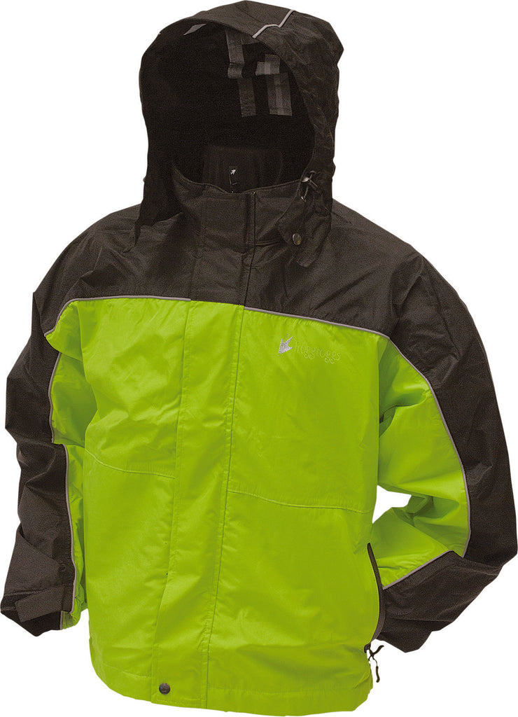 FROGG TOGGS TOADZ HIGHWAY RAIN JACKET HI-VIS GREEN/BLACK 2X NTH65125-148XX-atv motorcycle utv parts accessories gear helmets jackets gloves pantsAll Terrain Depot