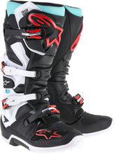 Load image into Gallery viewer, ALPINESTARS TECH 7 BOOTS BLACK/TURQ/WHITE/RED SZ 16 2012014-1071-16