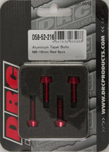 Load image into Gallery viewer, DRC ALUMINUM TAPER BOLTS RED M6X16MM 4/PK D58-52-216