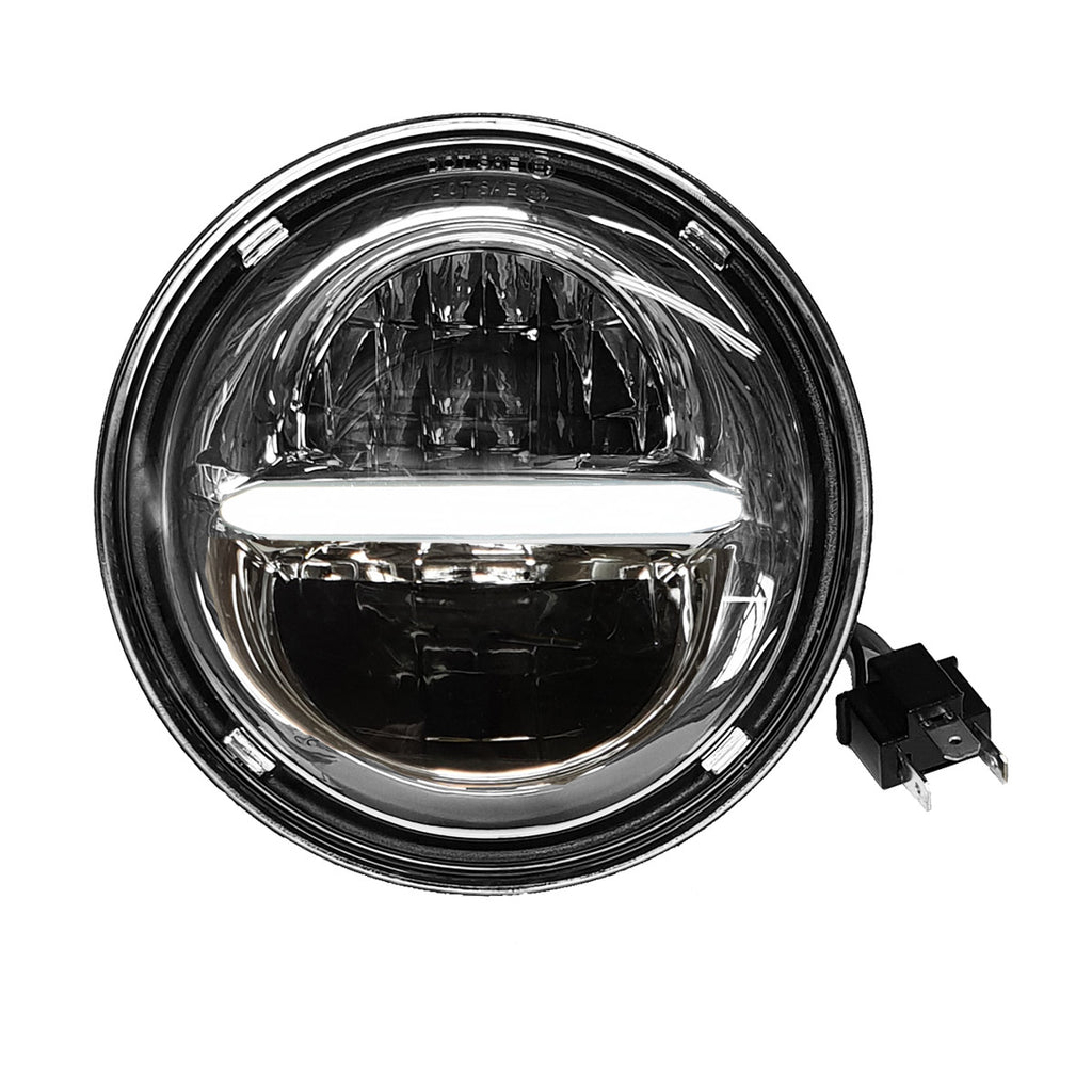 PATHFINDER CLASSIC LED HEADLIGHT 7" W/DRL CHROME HD7CLC