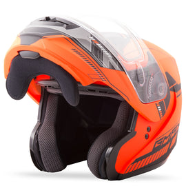 GMAX MD-04S MODULAR QUADRANT SNOW HELMET MATTE HI-VIS ORG/BLK XS G2041693 TC-26