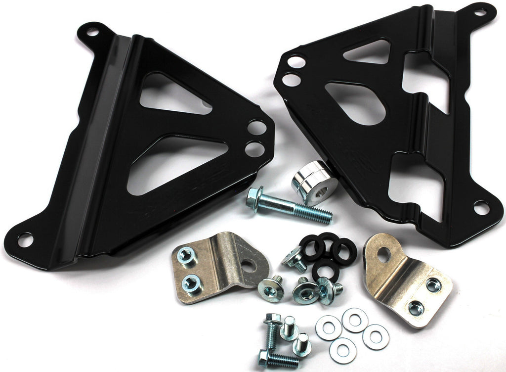 WORKS RADIATOR BRACES BLACK 18-B179