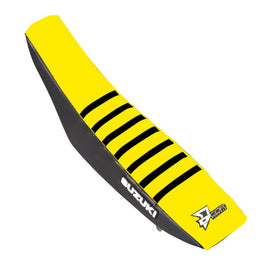 D'COR SEAT COVER BLACK/YELLOW W/RIBS 30-40-462