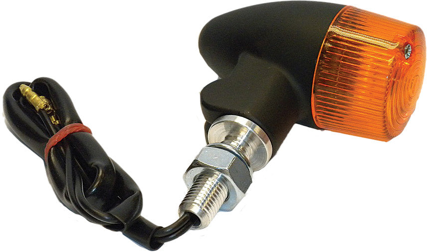 K&S TURN SIGNAL STYLE 2 BLACK W/AMBER LENS 25-8333BK-atv motorcycle utv parts accessories gear helmets jackets gloves pantsAll Terrain Depot