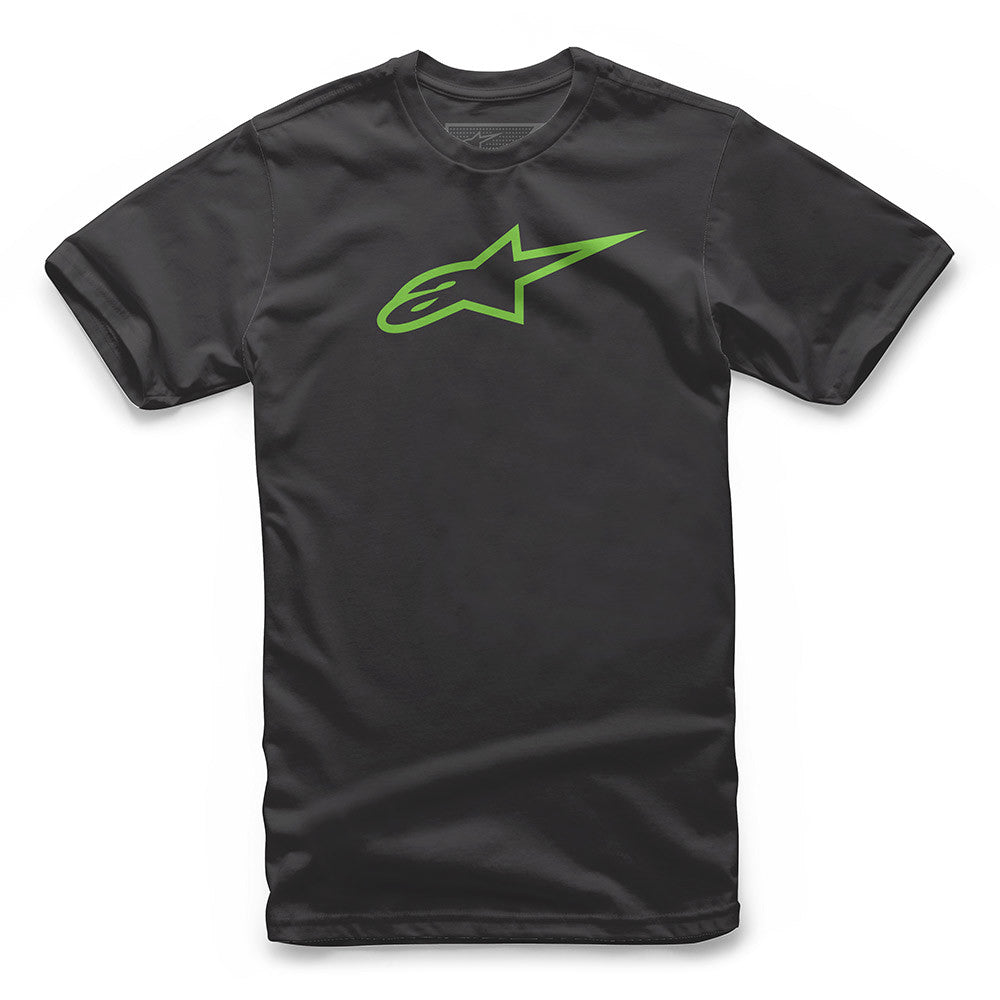 ALPINESTARS YOUTH AGELESS TEE BLACK/GREEN MD 3038-72002-1060-M