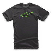 Load image into Gallery viewer, ALPINESTARS YOUTH AGELESS TEE BLACK/GREEN XS 3038-72002-1060-XS