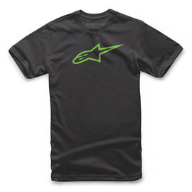 ALPINESTARS YOUTH AGELESS TEE BLACK/GREEN XS 3038-72002-1060-XS