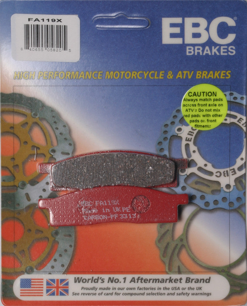 EBC BRAKE PADS FA119X-atv motorcycle utv parts accessories gear helmets jackets gloves pantsAll Terrain Depot