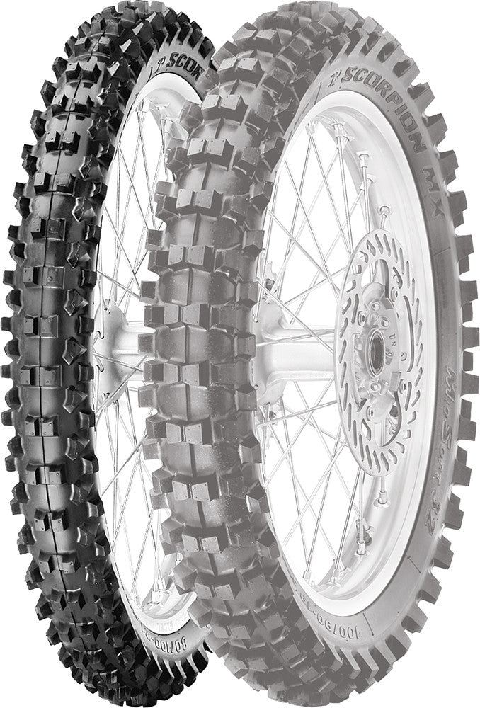 PIRELLI TIRE MX32 MID SOFT FRONT 90/100-21 57M BIAS TT 1749900