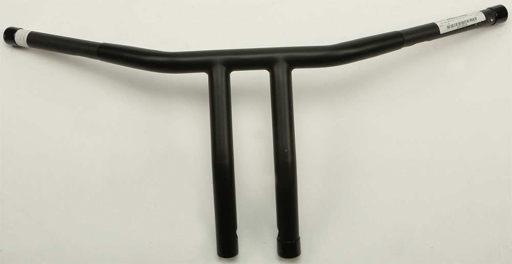 WILD 1 CHUBBY DRAG BARS 10" BUILTIN PULLBACK RISERS BLK WO507B