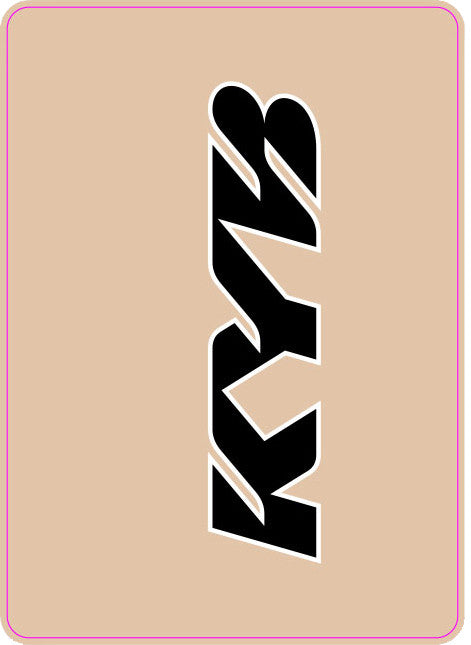 D'COR UPPER FORK DECAL KYB BLACK 40-80-103