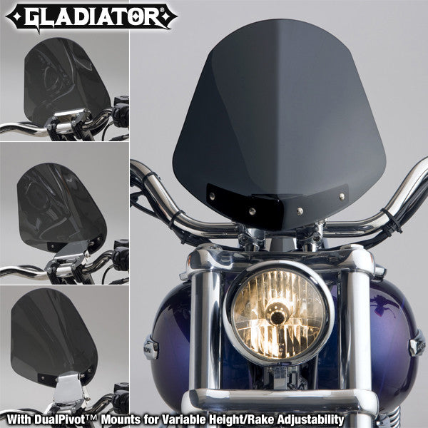 NATIONAL CYCLE GLADIATOR WINDSHIELD W/CHROME MOUNTS (DARK TINT) N2701
