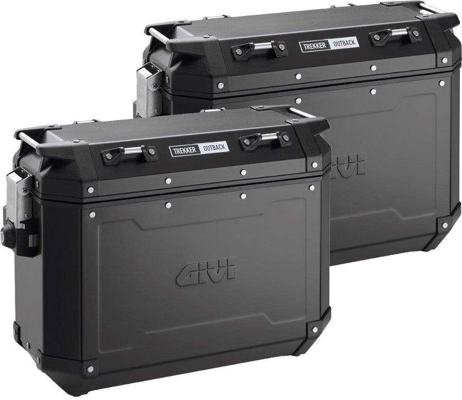 GIVI OBKN37B OUTBACK 37 LITER SIDE CASES BLACK L&R OBKN37BPACK2A