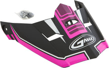 Load image into Gallery viewer, GMAX VISOR W/SCREWS UNCLE MX-46 MATTE BLACK/PINK XS-SM G046836