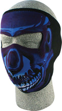 Load image into Gallery viewer, ZAN FULL FACE MASK BLUE CHROME SKULL WNFM024-atv motorcycle utv parts accessories gear helmets jackets gloves pantsAll Terrain Depot