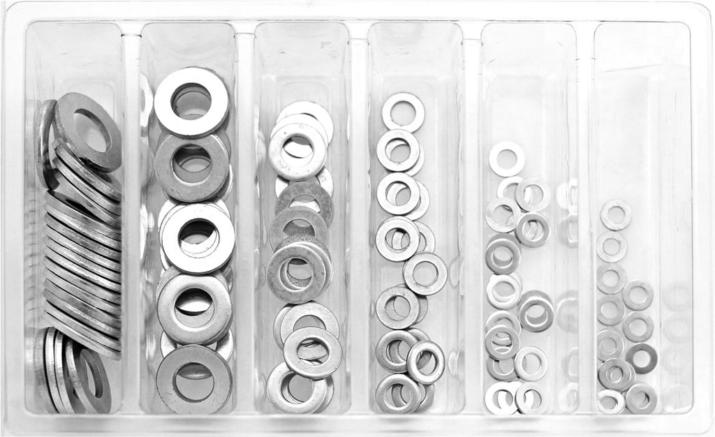 BOLT FLAT WASHER ASSORTMENT 120 PIECE KIT SV-FLWSH