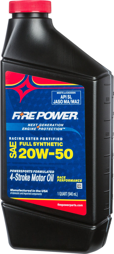 FIRE POWER SYNTHETIC 4-STROKE OIL W/ESTER 20W-50 QT 12/CASE 196977