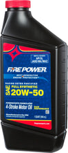 Load image into Gallery viewer, FIRE POWER SYNTHETIC 4-STROKE OIL W/ESTER 20W-50 QT 12/CASE 196977