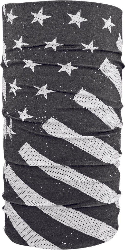 ZAN MOTLEY TUBE POLYESTER BLACK/WHITE FLAG T091