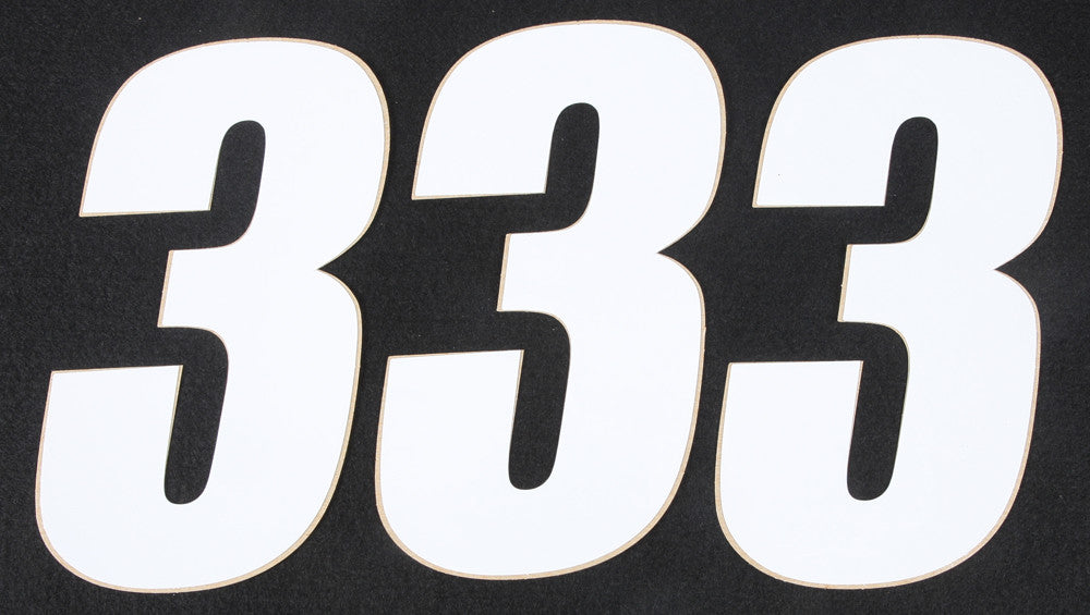 D'COR NUMBER 3 WHITE 6" 3/PK 45-16-3