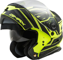 Load image into Gallery viewer, GMAX MD-01 MODULAR STEALTH HELMET MATTE BLACK/HI-VIS YELLOW XS G1011683
