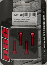 Load image into Gallery viewer, DRC ALUMINUM FLANGE BOLTS RED M6X20MM 4/PK D58-51-220