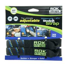 ROKSTRAPS MOTORCYCLE STRAP BLACK/BLUE/GREEN 18